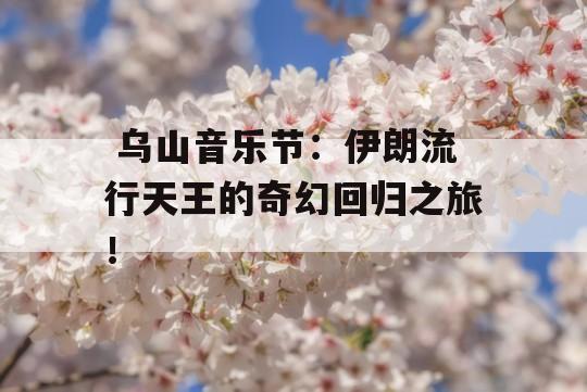  乌山音乐节：伊朗流行天王的奇幻回归之旅！